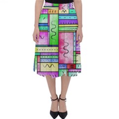 Colorful Pattern Classic Midi Skirt by gasi