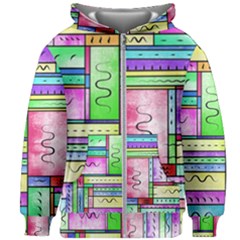 Colorful Pattern Kids  Zipper Hoodie Without Drawstring by gasi