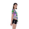 Colorful pattern Asymmetrical Short Sleeve Sports Tee View3