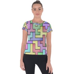 Colorful Stylish Design Short Sleeve Sports Top  by gasi