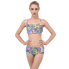 Colorful Stylish Design Layered Top Bikini Set by gasi