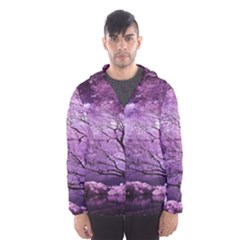 Violet Nature Men s Hooded Windbreaker by Sparkle