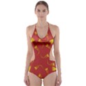 Background Pattern Texture Design Cut-Out One Piece Swimsuit View1