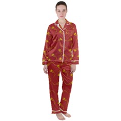 Background Pattern Texture Design Women s Long Sleeve Satin Pajamas Set	 by Ravend