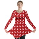 White Christmas Tree Red Long Sleeve Tunic  View1