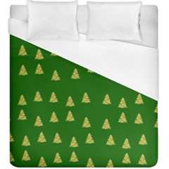 Green Christmas Trees Green Duvet Cover (king Size) by TetiBright