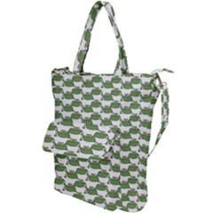 Funny Frog Cartoon Drawing Motif Pattern Shoulder Tote Bag by dflcprintsclothing