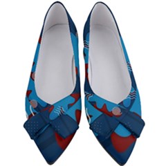 Background Abstract Design Blue Women s Bow Heels by Ravend