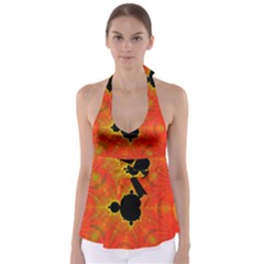 Fractal Mandelbrot Set Pattern Art Babydoll Tankini Top by Ravend