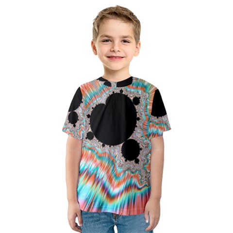 Fractal Abstract Background Kids  Sport Mesh Tee by Ravend