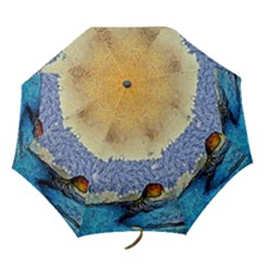 Abstract Painting Art Texture Folding Umbrellas by Ravend