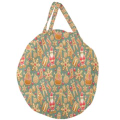 Pattern Seamless Giant Round Zipper Tote by artworkshop