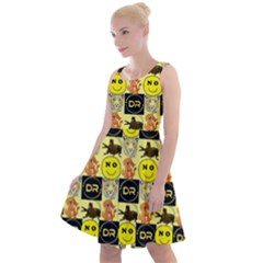 Smily Knee Length Skater Dress by Sparkle