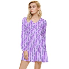 Unicorn Butterfly Tiered Long Sleeve Mini Dress by Sparkle