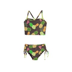 Troipcal Pineapple Fun Girls  Tankini Swimsuit by PaperDesignNest