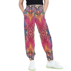 Firey Repeats I Kids  Elastic Waist Pants by kaleidomarblingart