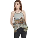 Birds And People On Lake Garda Flowy Camisole Tank Top View1