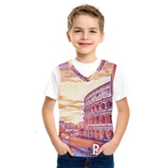 Rome Colosseo, Italy Kids  Basketball Tank Top by ConteMonfrey