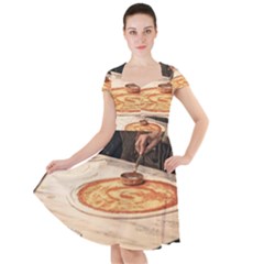 Let`s Make Pizza Cap Sleeve Midi Dress by ConteMonfrey