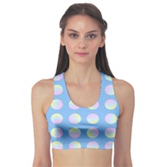 Abstract Stylish Design Pattern Blue Sports Bra by brightlightarts