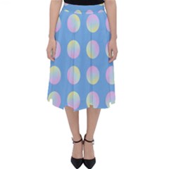 Abstract Stylish Design Pattern Blue Classic Midi Skirt by brightlightarts