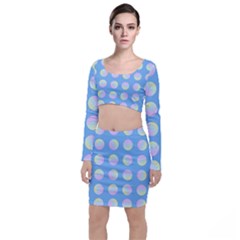 Abstract Stylish Design Pattern Blue Top And Skirt Sets by brightlightarts