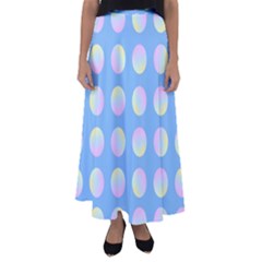 Abstract Stylish Design Pattern Blue Flared Maxi Skirt by brightlightarts