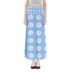 Abstract Stylish Design Pattern Blue Full Length Maxi Skirt by brightlightarts