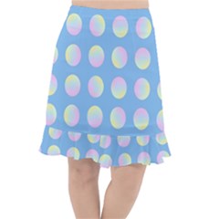 Abstract Stylish Design Pattern Blue Fishtail Chiffon Skirt by brightlightarts