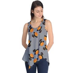 Pumpkin Heads With Hat Gray Sleeveless Tunic by TetiBright