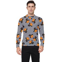 Pumpkin Heads With Hat Gray Men s Long Sleeve Rash Guard by TetiBright