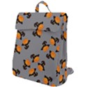 Pumpkin Heads With Hat Gray Flap Top Backpack View1