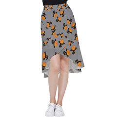 Pumpkin Heads With Hat Gray Frill Hi Low Chiffon Skirt by TetiBright