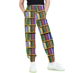 Books On A Shelf Kids  Elastic Waist Pants by TetiBright