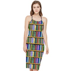 Books On A Shelf Bodycon Cross Back Summer Dress by TetiBright