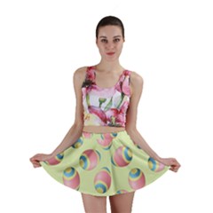 Colorful Easter Eggs Pattern Green Mini Skirt by TetiBright