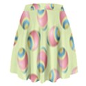 Colorful Easter Eggs Pattern Green High Waist Skirt View2