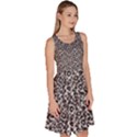 Black Cheetah Skin Knee Length Skater Dress With Pockets View3