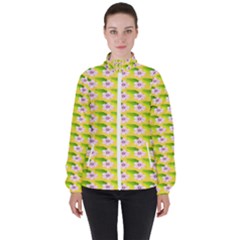 Floral Women s High Neck Windbreaker by Sparkle