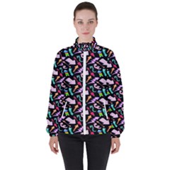 Retro Arrows Women s High Neck Windbreaker by Sparkle