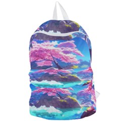 Fantasy Japan Mountains Cherry Blossoms Nature Foldable Lightweight Backpack by Uceng