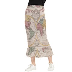 Mapa Mundi 1775 Maxi Fishtail Chiffon Skirt by ConteMonfrey