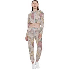 Mapa Mundi 1775 Cropped Zip Up Lounge Set by ConteMonfrey