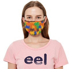 Retro Colors Puzzle Pieces                                                                  Cloth Face Mask (adult) by LalyLauraFLM