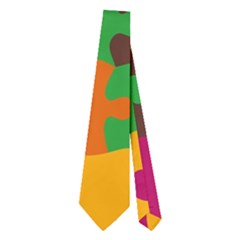 Retro Colors Puzzle Pieces                                                                        Necktie by LalyLauraFLM