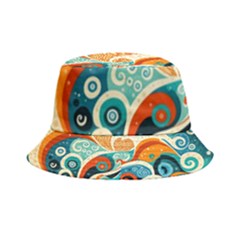 Waves Ocean Sea Abstract Whimsical (3) Inside Out Bucket Hat by Jancukart