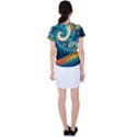 Waves Wave Ocean Sea Abstract Whimsical Women s Sports Top View2