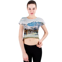 Trentino Alto Adige, Italy  Crew Neck Crop Top by ConteMonfrey