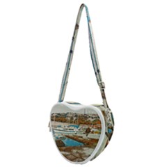 Alone On Gardasee, Italy  Heart Shoulder Bag by ConteMonfrey