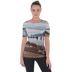 Ducks On Gardasee Shoulder Cut Out Short Sleeve Top by ConteMonfrey